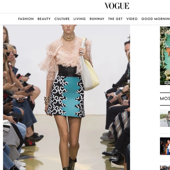 JW Anderson iconic runway teal black squiggle mini skirt - Picture 7 of 9